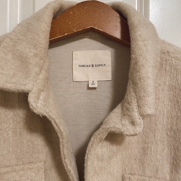 Thread & Supply Beige Shirt Jacket Shacket - Picture 2 of 2
